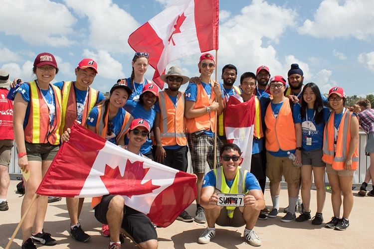 Blue Sky Canada team at the solar race.